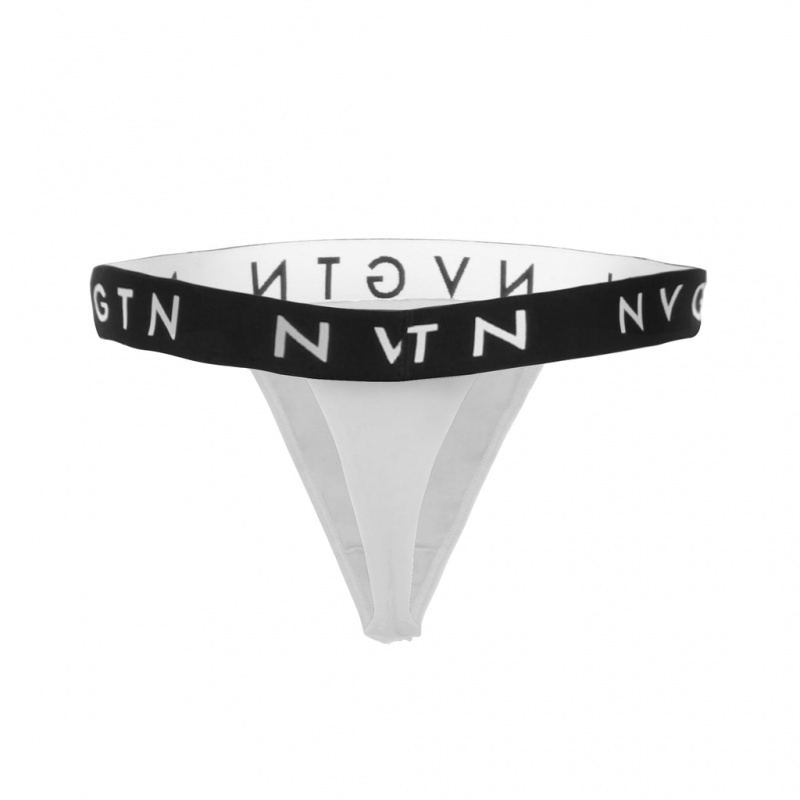 Bielizny Damskie NVGTN Stringi Białe | NVGTN PL-18OVMUSAX
