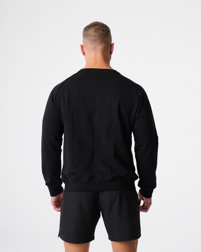 Bluzy Męskie NVGTN Crew Neck Czarne | NVGTN PL-15NBZQVYA