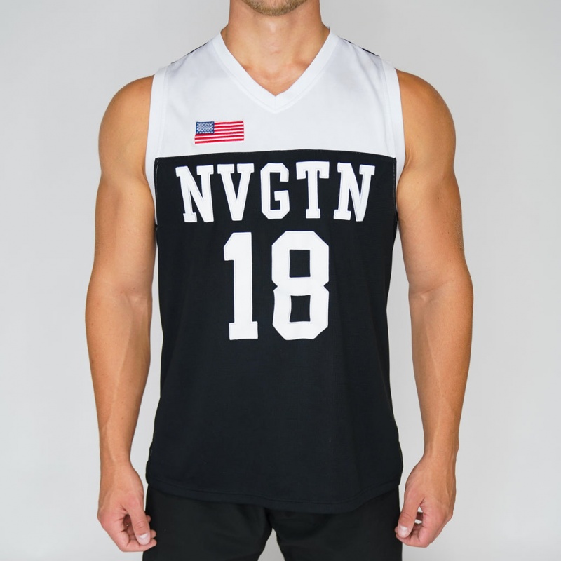 Koszulki Męskie NVGTN Jersey Czarne | NVGTN PL-71CTQWXHI