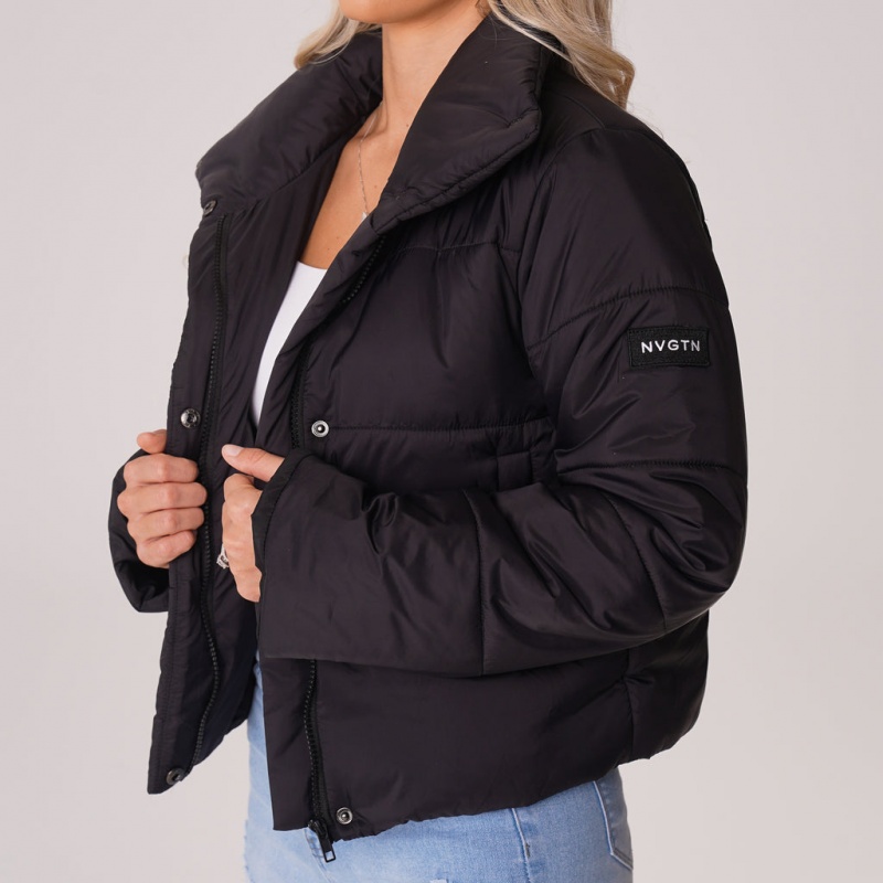 Kurtka Damskie NVGTN Zimowe Nights Puffer Czarne | NVGTN PL-40VRAZLHJ
