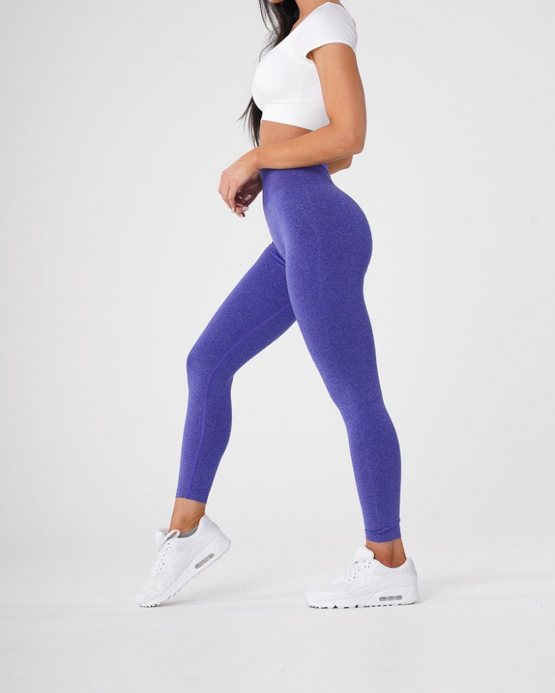 Legginsy Damskie NVGTN Electric Blue NV Seamless Niebieskie | NVGTN PL-47JQYOXBS