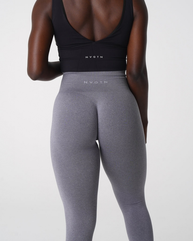 Legginsy Damskie NVGTN NV Seamless Szare | NVGTN PL-24GVTNPOZ