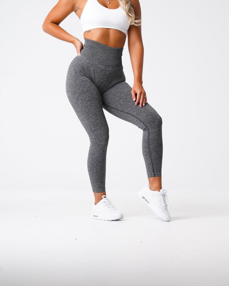 Legginsy Damskie NVGTN Scrunch Seamless Czarne | NVGTN PL-96RXBFDEH
