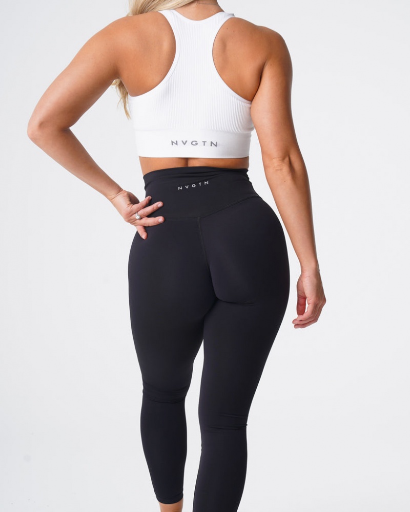 Legginsy Damskie NVGTN Signature 2.0 Czarne | NVGTN PL-28LJKRXEQ