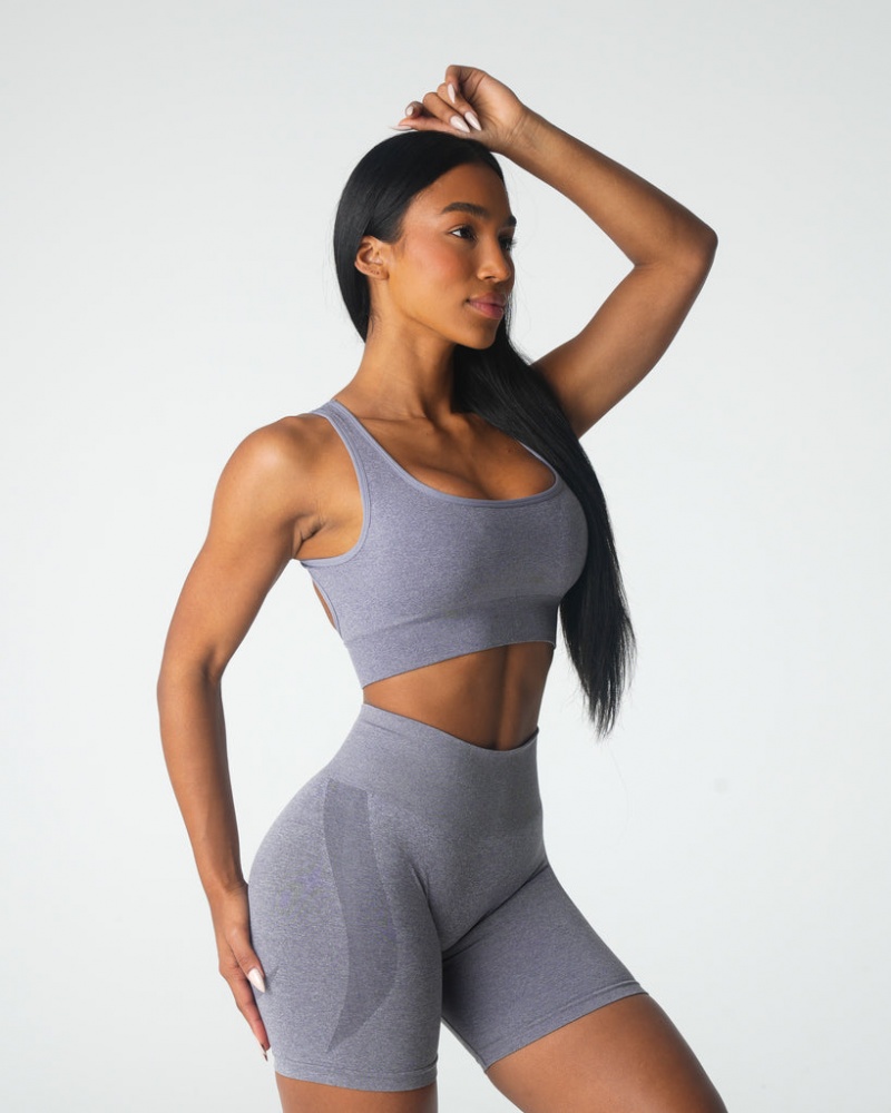 Staniki Sportowe Damskie NVGTN Eclipse Seamless Szare | NVGTN PL-94PSXENUB