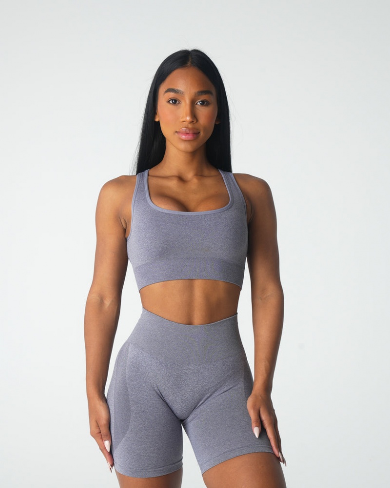 Staniki Sportowe Damskie NVGTN Eclipse Seamless Szare | NVGTN PL-94PSXENUB