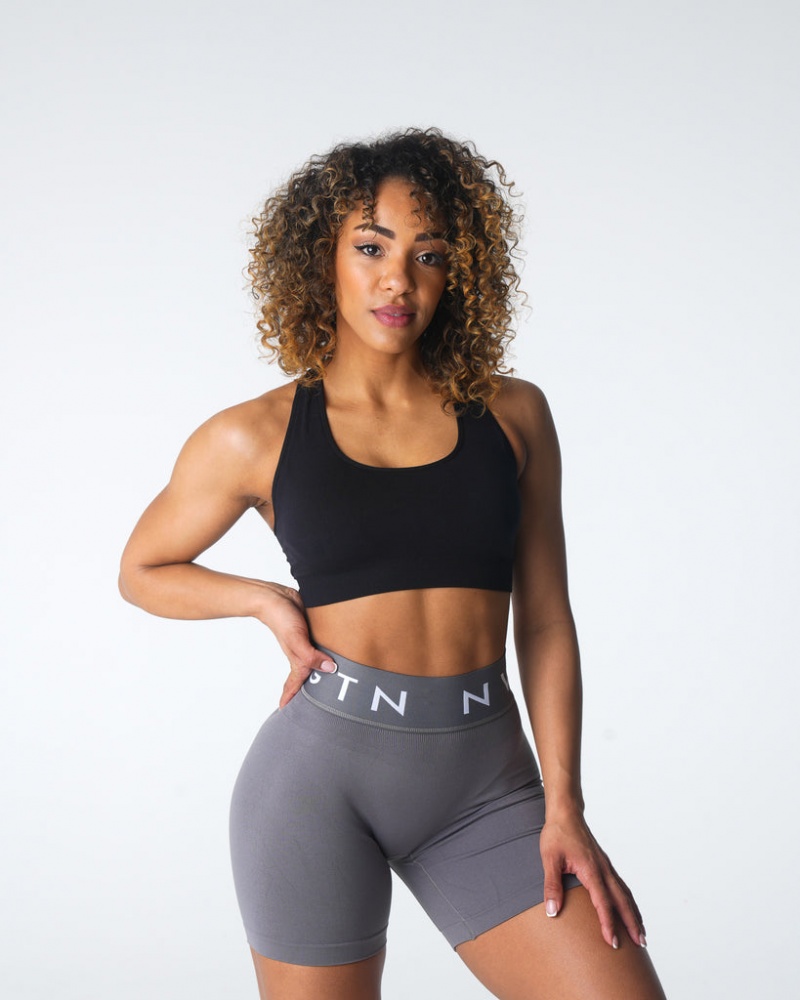 Staniki Sportowe Damskie NVGTN Inspire Seamless Czarne | NVGTN PL-39LAVUSDT