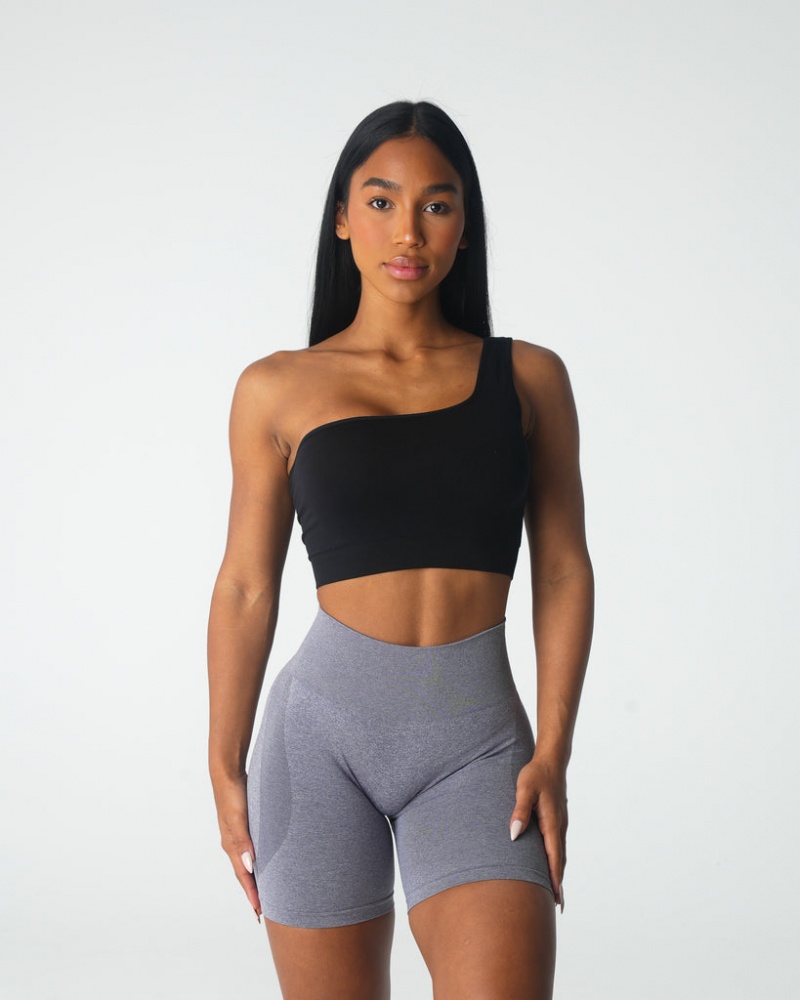 Staniki Sportowe Damskie NVGTN Passion Seamless Czarne | NVGTN PL-96LUMWSNT