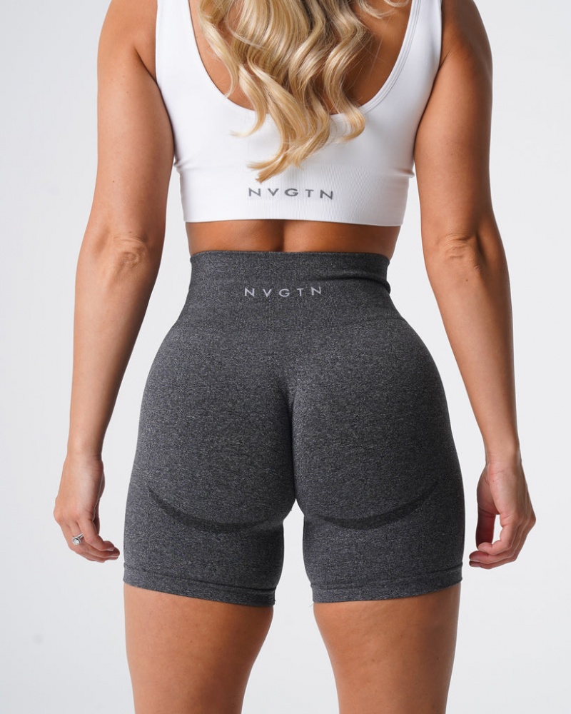 Szorty Damskie NVGTN Contour Seamless Czarne | NVGTN PL-97ROEKVBH